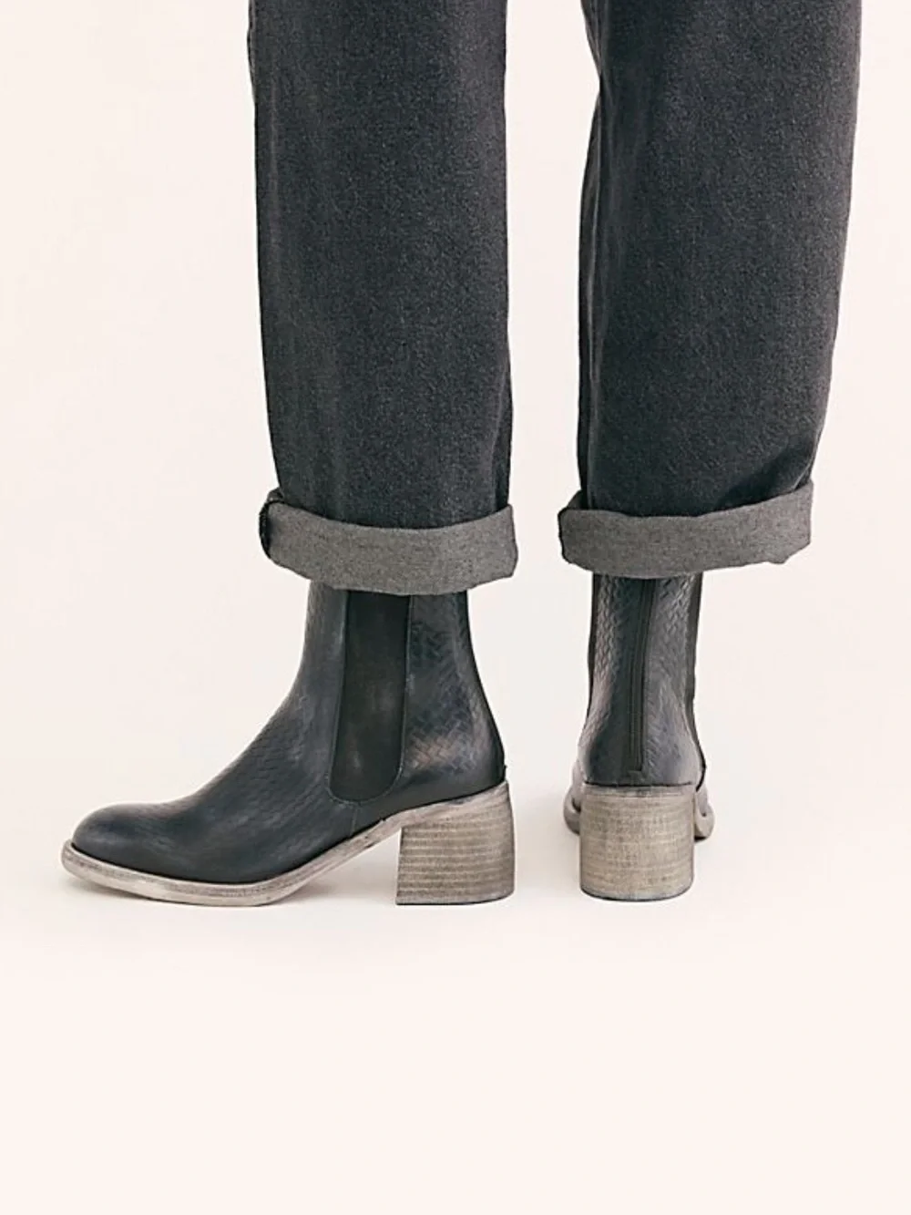 Free People Essential Chelsea Boots w/ Chunky Heel size 38
